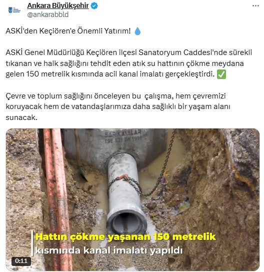 Ankara Büyükşehir Belediyesi'nden Keçiören'e büyük yatırım!