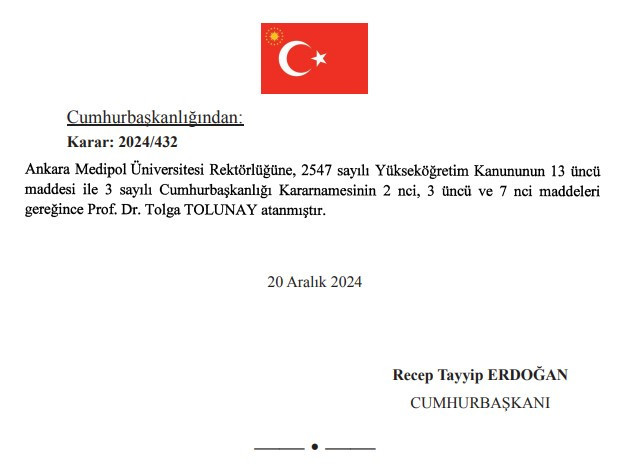 Resmi Gazete'de yayınlandı: Ankara'nın 3 üniversitesine yeni rektör