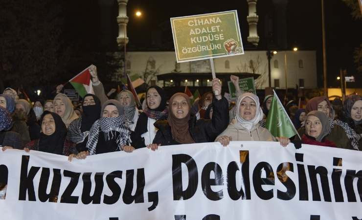 Ankara'da Gazze için protesto yürüyüşü yapıldı - Resim : 2