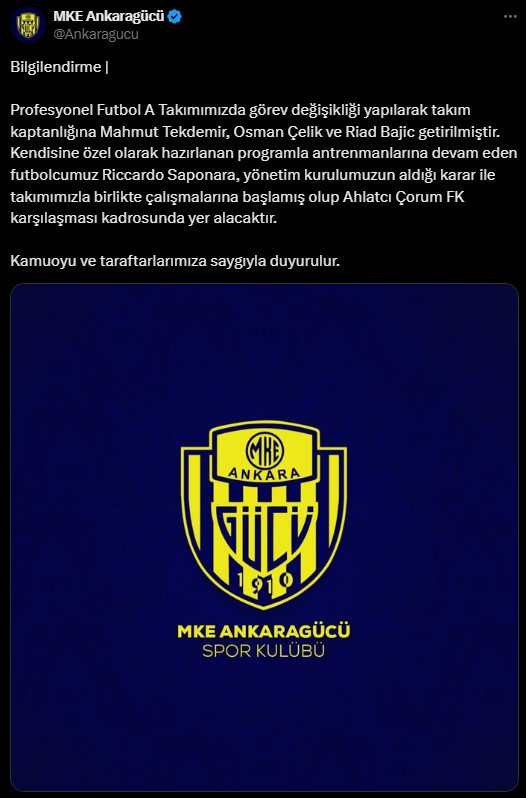 Çorum FK maçına saatler kala MKE Ankaragücü'nden kritik kararlar - Resim : 4