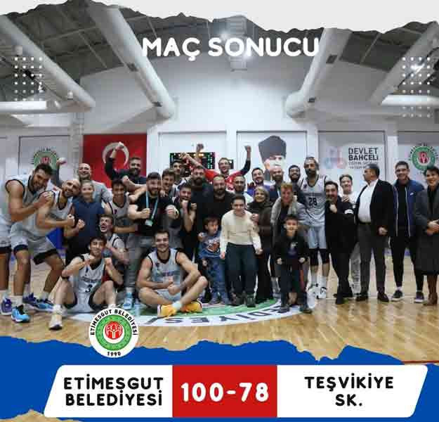 Etimesgut Belediyesi Basketbol Takımı namağlup yoluna devam ediyor!