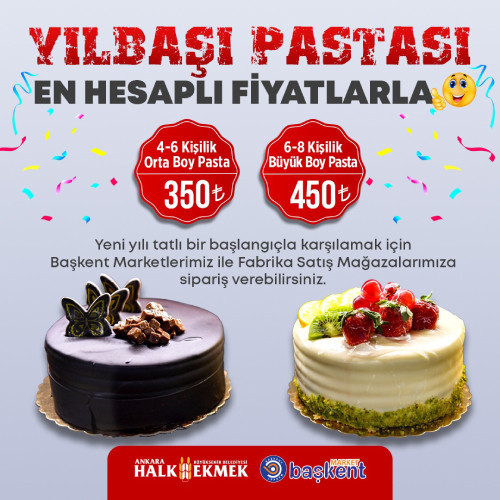 Yılbaşı pastası arayanlara Halk Ekmek'ten duyuru: Siparişler başladı