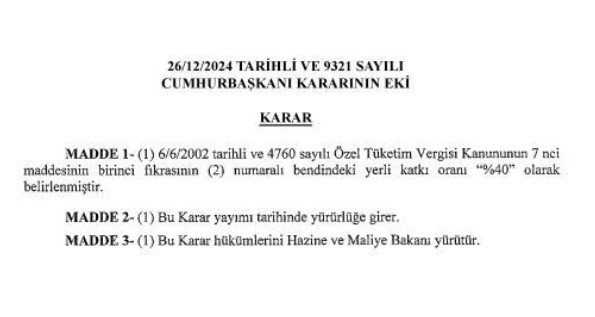 Yüzde 40 yerli araçlar listesi hangileri? Engelli araç yeni düzenleme 2025