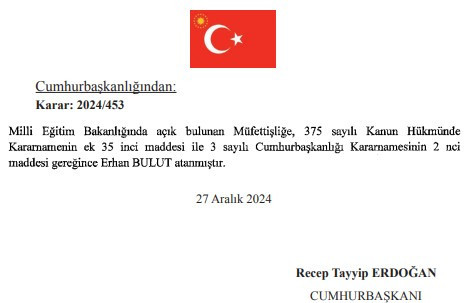 28 Aralık tarihli Atama Kararnamesi Resmi Gazete'de yayımlandı! - Resim : 3