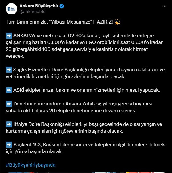 ABB yılbaşı gecesi için hazır: Yapılacaklar açıklandı!