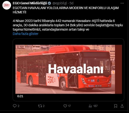 EGO duyurdu: Toplu ulaşımda bir ilk yüzde 50 indirimli Ankara Air geliyor!