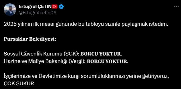 Pursaklar Belediye Başkanı Çetin SGK'ya borçlarının olmadığını açıkladı