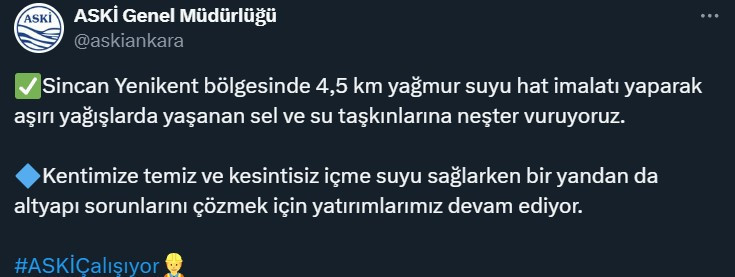 ABB'den Sincan Yenikent'te yağmur taşkınlarına kökten çözüm!