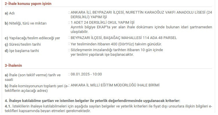 Ankara İl Milli Eğitim Müdürlüğü'nden Beypazarı'na yeni Lise müjdesi! - Resim : 2