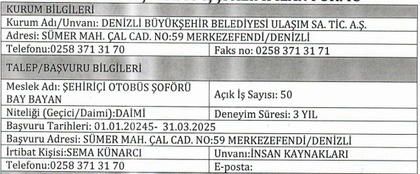 Başvurular başladı: İş arayanlara 2 büyükşehir belediyesinden 67 kişilik alım duyurusu - Resim : 8