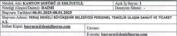 Başvurular başladı: İş arayanlara 2 büyükşehir belediyesinden 67 kişilik alım duyurusu - Resim : 5