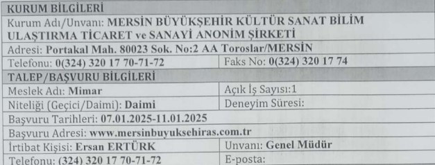 Başvurular başladı: İş arayanlara 2 büyükşehir belediyesinden 67 kişilik alım duyurusu - Resim : 11