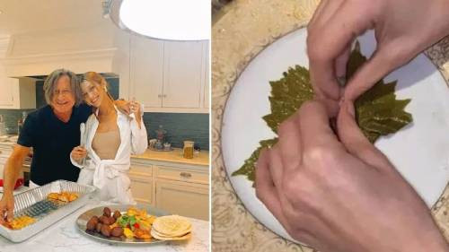 Lahmacun ve içli köfteden sonra yaprak sarma! Bella Hadid kolları sıvadı - Resim : 2