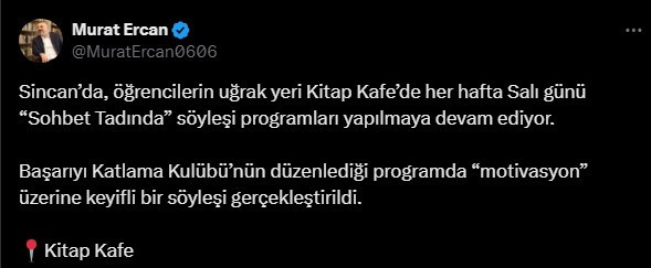 Sincan Belediyesi Kitap Kafede motivasyon konusu işlendi - Resim : 2