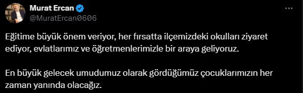 Sincan Belediye Başkanı Murat Ercan: Çocuklarımızın her zaman yanında olacağız