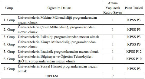 3 Bakanlığa 141 personel alım başvuruları 17 Ocak'ta sona eriyor - Resim : 3