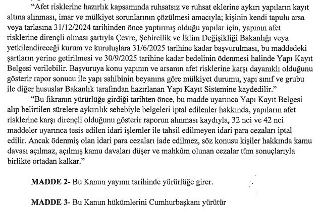 Ankaralı milyonlar bu affı bekliyordu! Yeni imar barışı kanun teklifi TBMM'de - Resim : 2