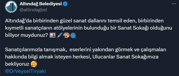 Altındağ Belediyesi Sanat sokağı Ankaralıların ziyaretini bekliyor