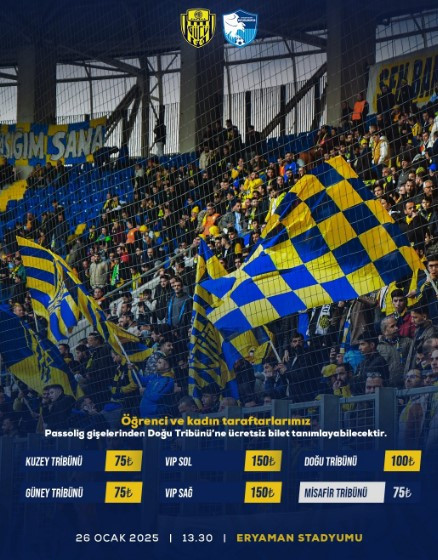 Ankaragücü - Erzurumspor maç biletleri satışa sunuldu