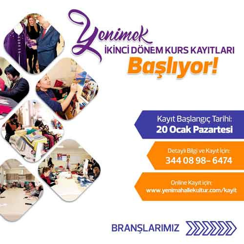 Yenimahalle Belediyesi YENİMEK 2.dönem kurs kayıtları başladı