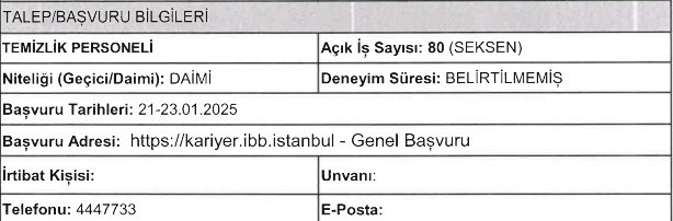 İSPER büro işçisi, temizlik görevlisi ve şoför alıyor - Resim : 3