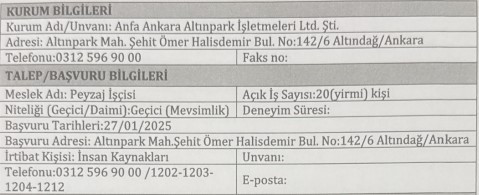 Ankara’da mühendis ve peyzaj işçisi alınacak: Yaş sınırı var - Resim : 2