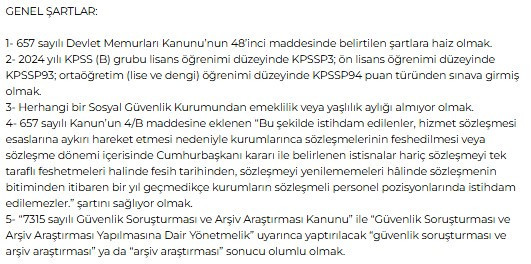 Başvurular 28-29 Ocak’ta sona erecek: Memur ve sözleşmeli personel alımları - Resim : 3