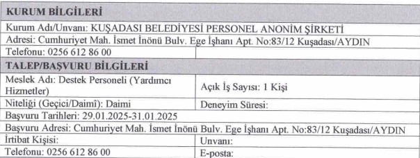 Belediyelere operatör, beden işçisi ve destek personeli alınıyor: 3 gün kaldı - Resim : 4