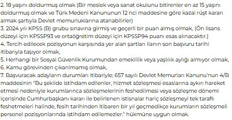 Bakanlık ve 2 devlet üniversitesinin personel alım başvuruları 3 Şubat’ta bitiyor - Resim : 3