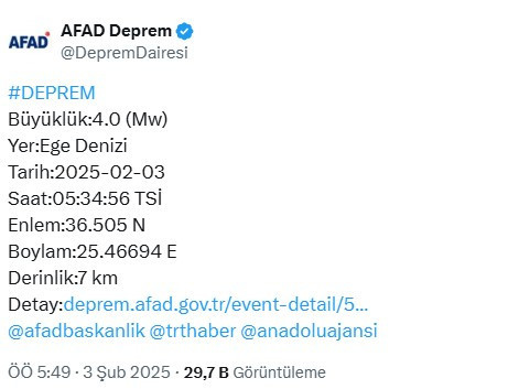 AFAD gece yarısı uyarmıştı bu sabah yine sallandı! Ege'de deprem alarmı verildi