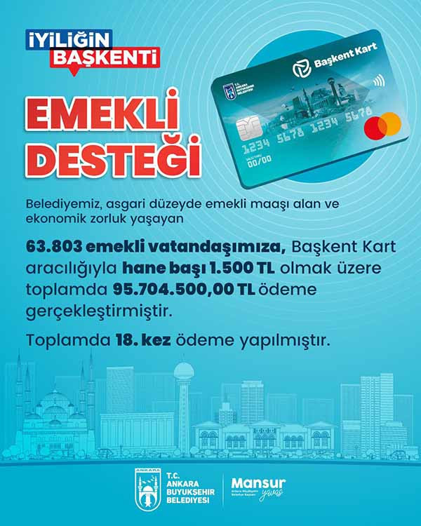 Mansur Yavaş'tan hane başı 1.500 TL emekli desteği ödemesi açıklaması