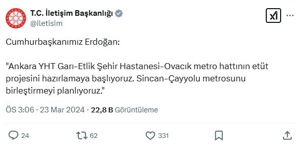 Ankaralılar hala bekliyor: Ankara YHT Garı-Etlik Şehir Hastanesi-Ovacık metrosu ne durumda?