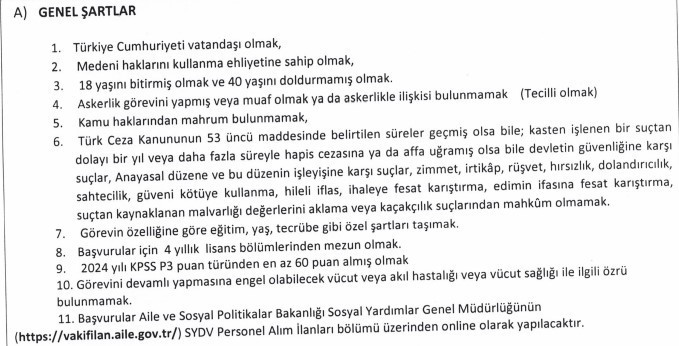 Sosyal yardım ve inceleme ile temizlik görevlisi alım başvuruları başladı - Resim : 3