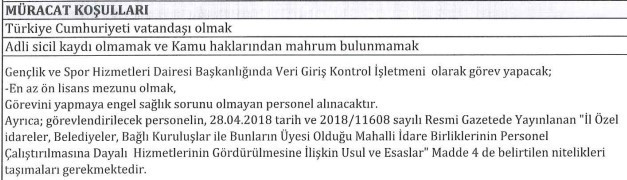 KPSS’siz eğitmen ve veri giriş kontrol işletmeni elemanı alınacak - Resim : 2