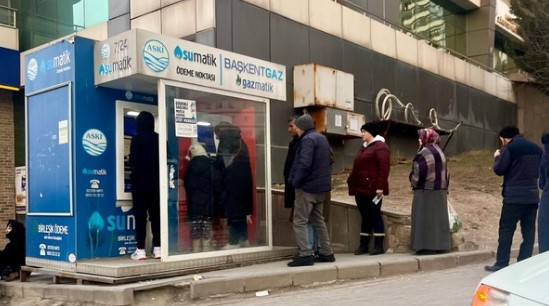 ABB doğal gaz yardımı sonrasında kiosk cihazlarındaki yoğunluk dikkat çekti