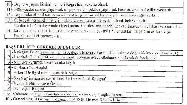 Belediyeye ait şirket bünyesine mühendis ve işçi alımı yapılıyor - Resim : 3