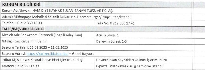 Hamidiye Kaynak Suları ve Güven Su Suları işçi alıyor: En az ilkokul mezunu - Resim : 2