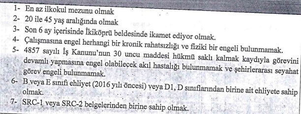 Temizlik görevlisi, beden işçisi ve şoför alımı yapılacak: 2 kamu kurumu duyurdu - Resim : 3