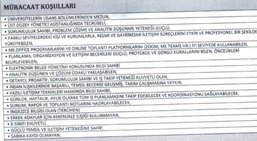 Ehliyeti olanlar dikkat: Belediye şirketine özel kalem ve makam şoförü alınacak - Resim : 2