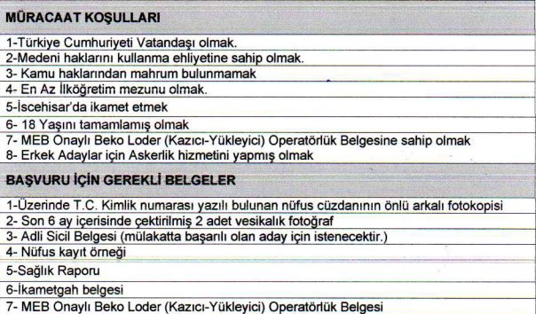 En az ilkokul mezunu işçi alım başvuruları başladı: Deneyim şartı yok