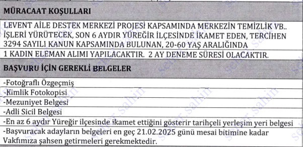 KPSS’li ve KPSS’siz: SYD Vakıfları temizlik görevlisi ve büro memuru alıyor - Resim : 2