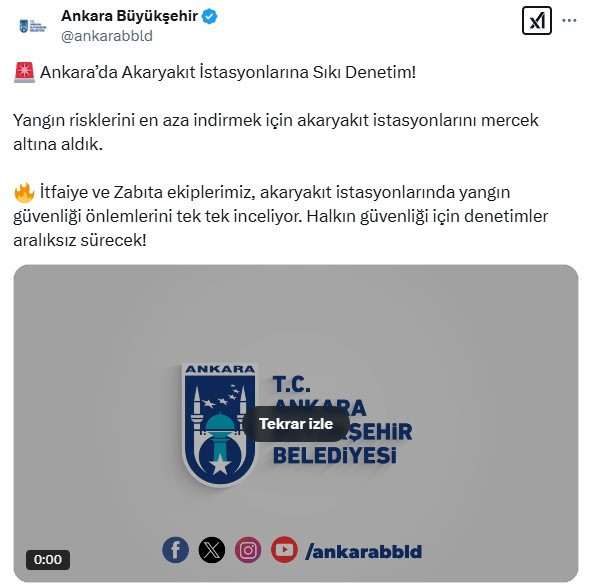 ABB'den Ankara’da Akaryakıt İstasyonlarına Sıkı Denetim!