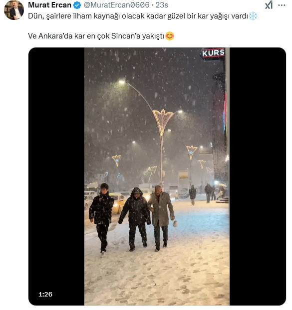 Sincan Belediyesi'nden özel video: Kar en çok Sincan'a yakıştı!