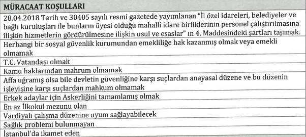 İstanbul’da belediyelere güvenlik, çöpçü ve temizlik personeli alınıyor! - Resim : 3