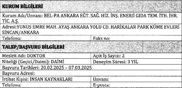 Ankara’da kurum dışı kamu işçi alımı: Şoför, garson, aşçı, temizlik personeli