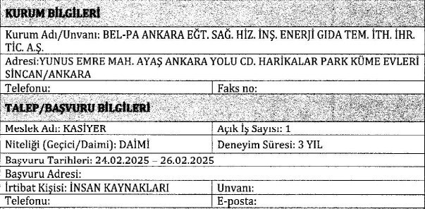 Ankara’da kurum dışı kamu işçi alımı: Şoför, garson, aşçı, temizlik personeli - Resim : 3