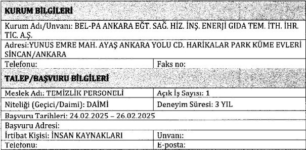 Ankara’da kurum dışı kamu işçi alımı: Şoför, garson, aşçı, temizlik personeli - Resim : 5