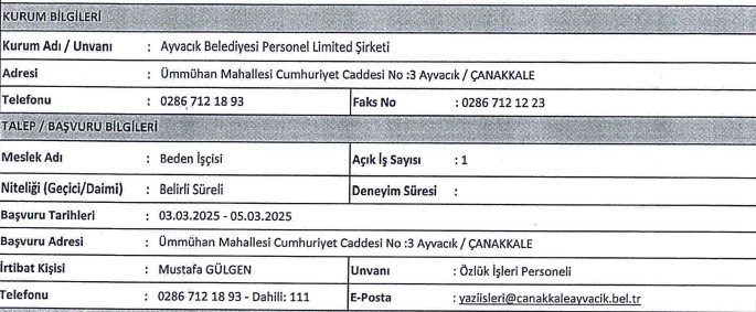 3 belediye duyurdu: En az ilkokul mezunu kamu işçisi alınacak - Resim : 3