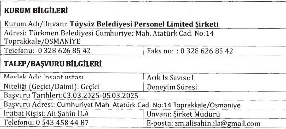 3 belediye duyurdu: En az ilkokul mezunu kamu işçisi alınacak