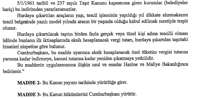 TBMM hurda teşviki için harekete geçti! 31 Aralık 2025 tarihine kadar 250.000 TL ÖTV indirimi